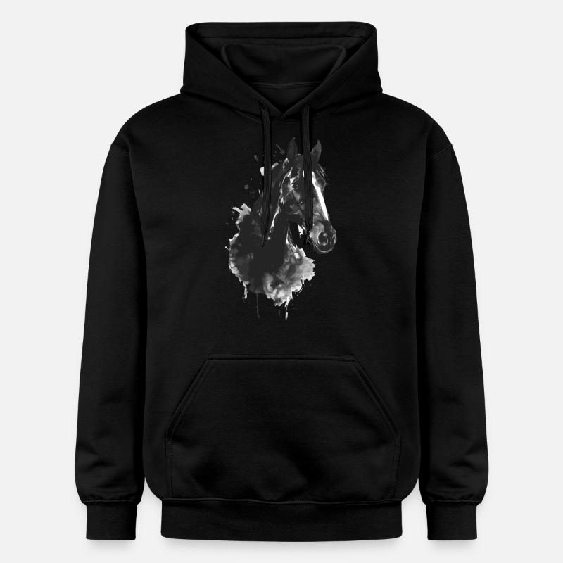 Cheval - Sweat à capuche Softstyle® Gildan Unisexe - noir