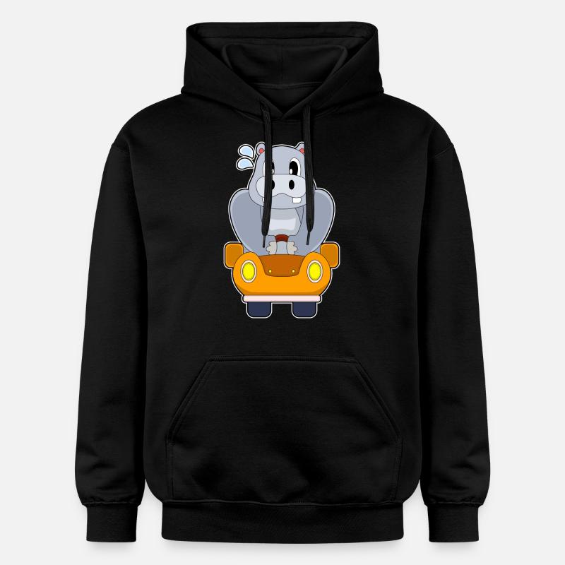 Nilpferd Auto - Gildan Unisex Softstyle® Midweight Hoodie - Schwarz