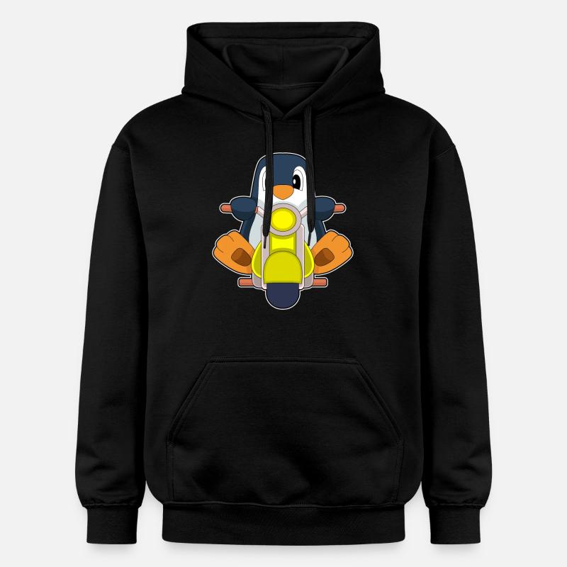 Moto pingouin - Sweat à capuche Softstyle® Gildan Unisexe - noir