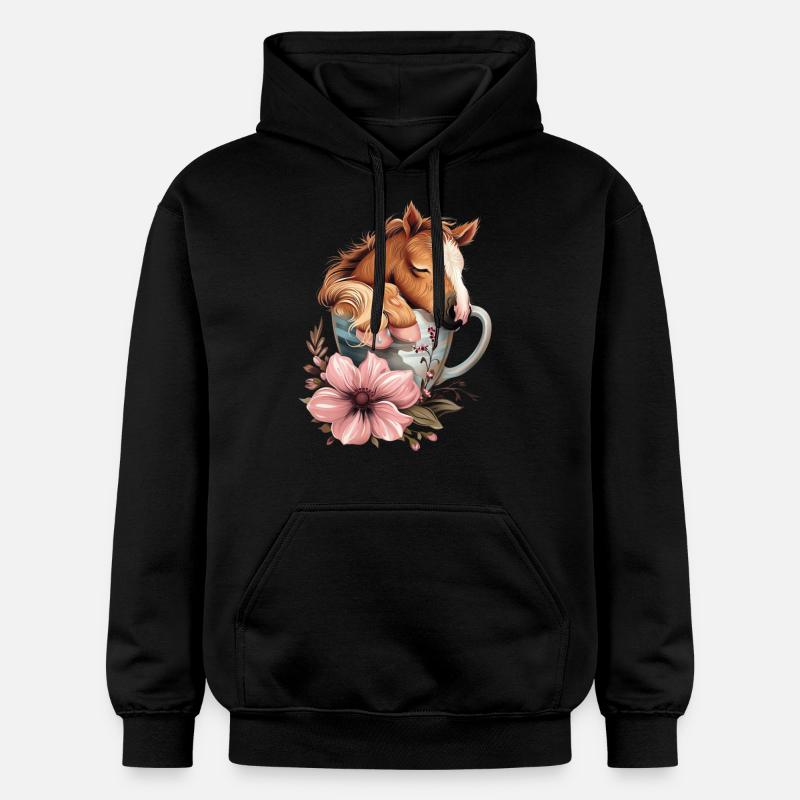 Cheval - Sweat à capuche Softstyle® Gildan Unisexe - noir