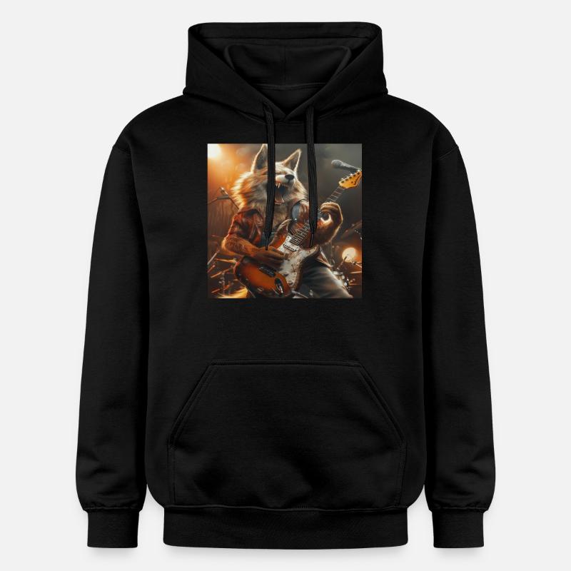 Loup - Sweat à capuche Softstyle® Gildan Unisexe - noir