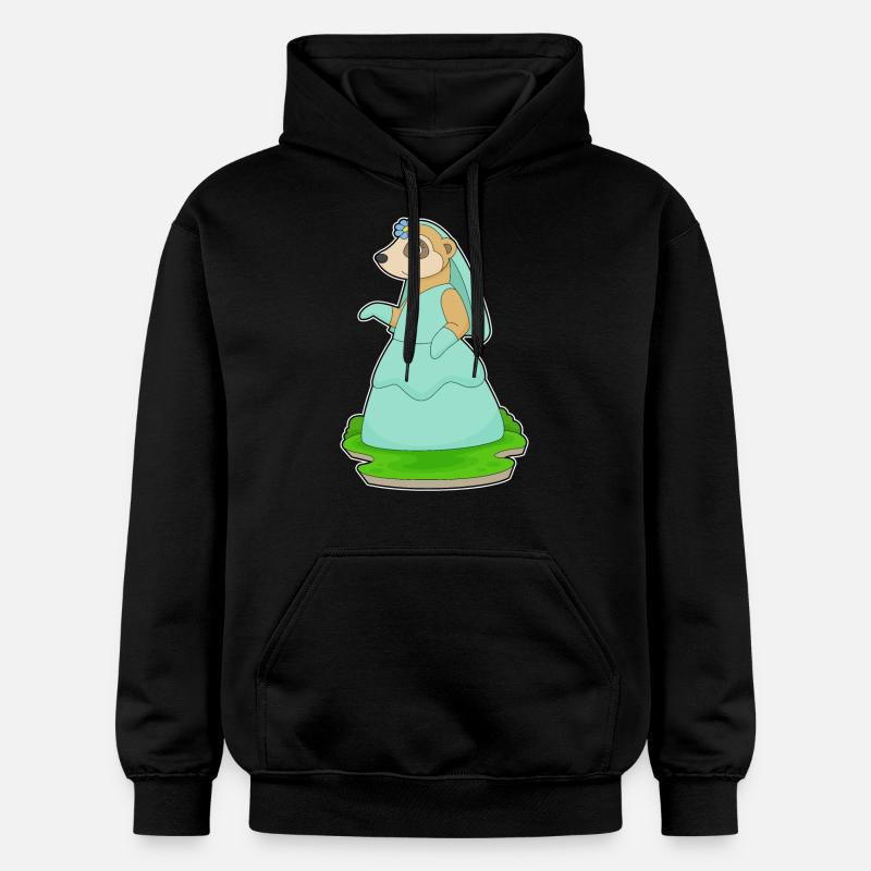 Suricate Voile de mariée Mariage - Sweat à capuche Softstyle® Gildan Unisexe - noir