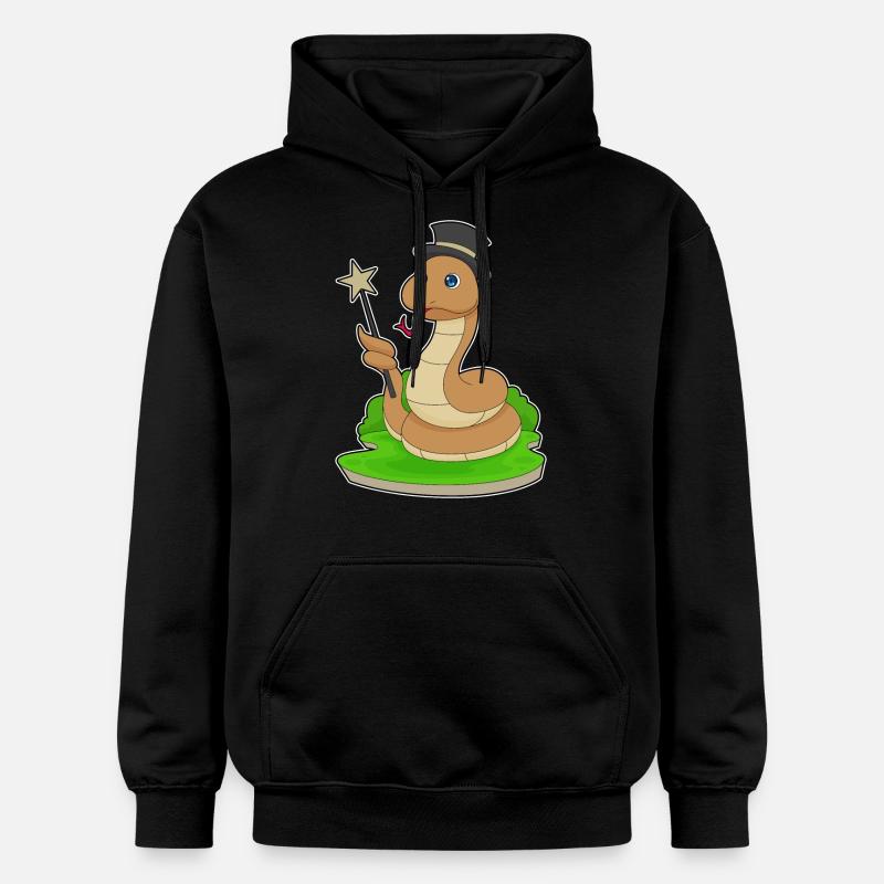 Serpent Sorcier Baguette - Sweat à capuche Softstyle® Gildan Unisexe - noir