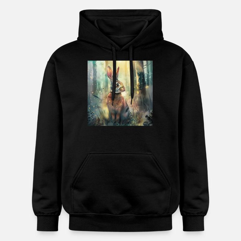 Lapin - Sweat à capuche Softstyle® Gildan Unisexe - noir