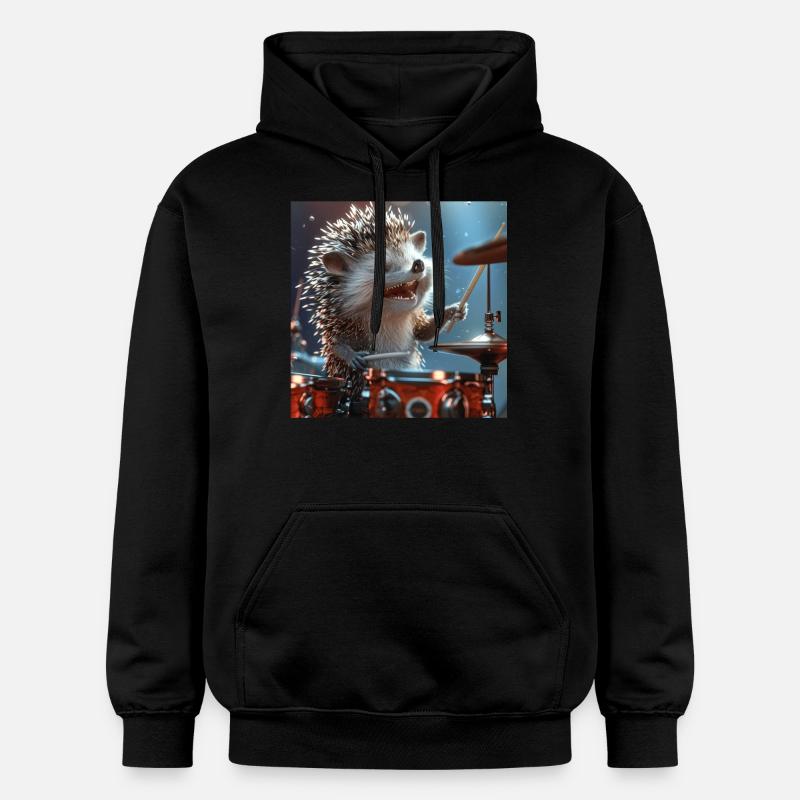 Hérisson - Sweat à capuche Softstyle® Gildan Unisexe - noir