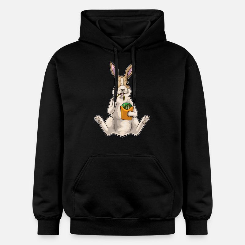 Frites lapin - Sweat à capuche Softstyle® Gildan Unisexe - noir