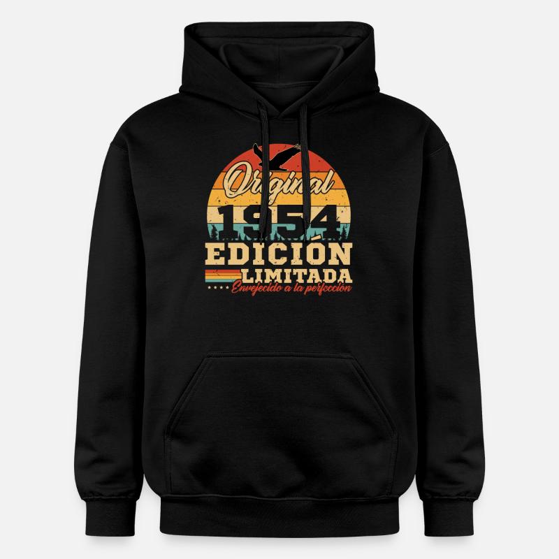 Vinatge 1954 Cadeau d’anniversaire - Sweat à capuche Softstyle® Gildan Unisexe - noir