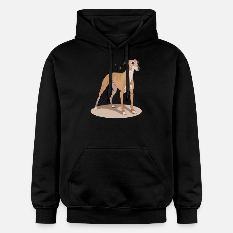 Whippet Cadeaux de lévrier anglais - Sweat à capuche Softstyle® Gildan Unisexe - noir