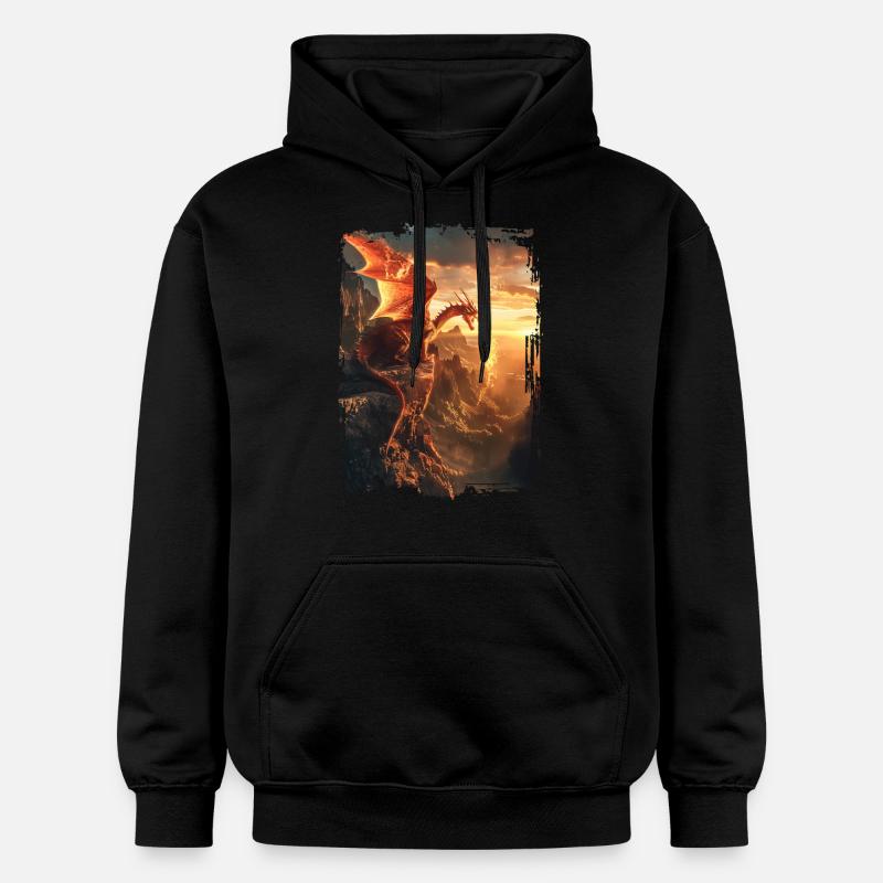 Drachen - Gildan Unisex Softstyle® Midweight Hoodie - Schwarz