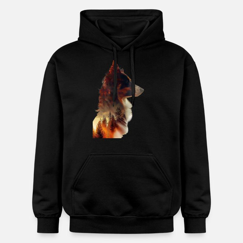 Border Collie - Sweat à capuche Softstyle® Gildan Unisexe - noir