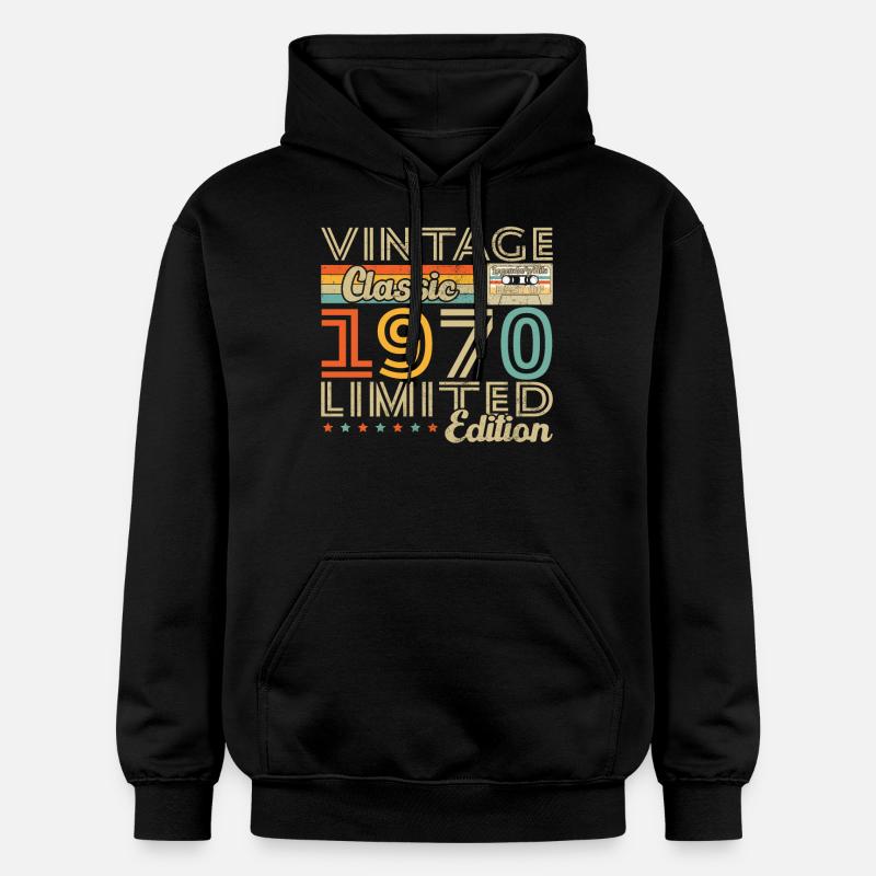 Cadeau d'anniversaire Vinatge 1970 - Sweat à capuche Softstyle® Gildan Unisexe - noir