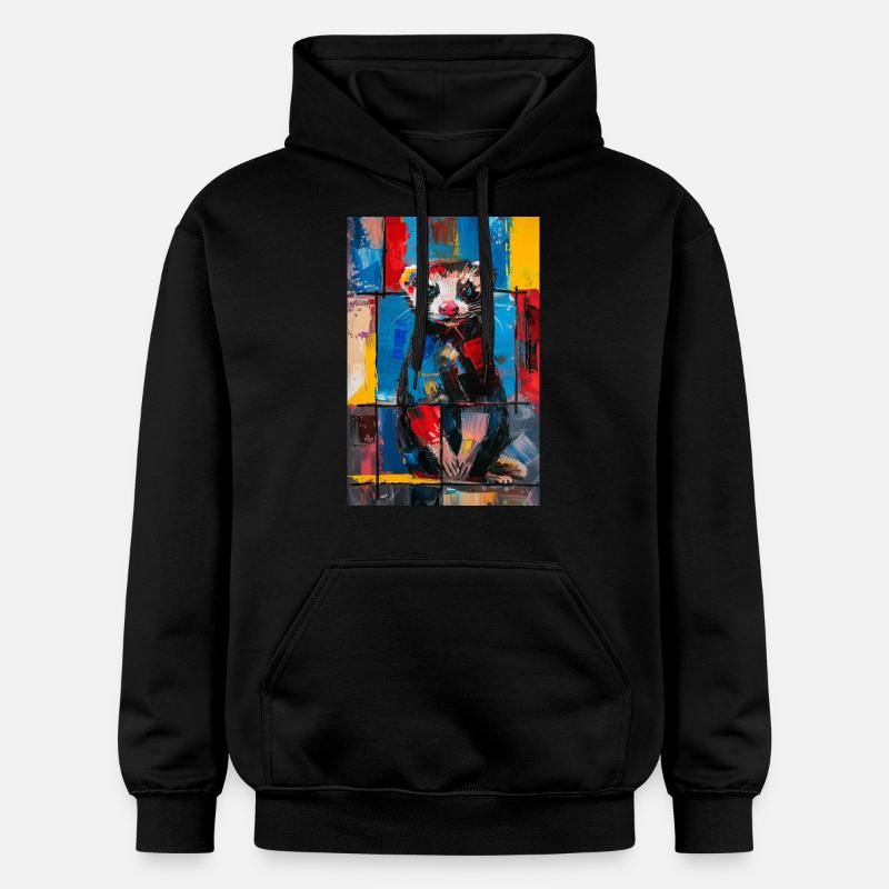 Furet - Sweat à capuche Softstyle® Gildan Unisexe - noir