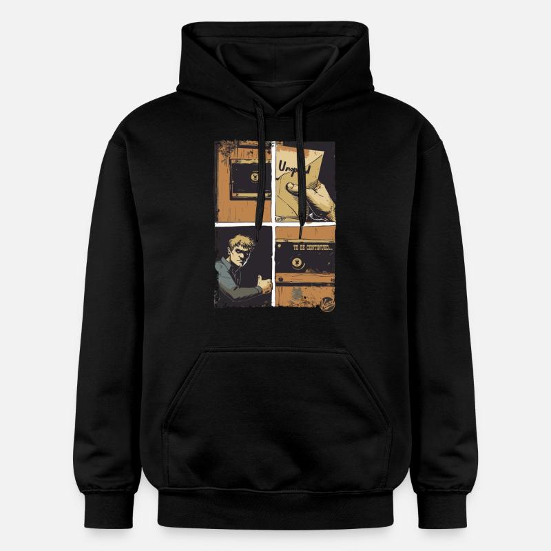 Der Brief: Ein Comic - Gildan Unisex Softstyle® Midweight Hoodie - Schwarz