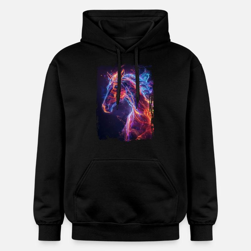 Cheval - Sweat à capuche Softstyle® Gildan Unisexe - noir