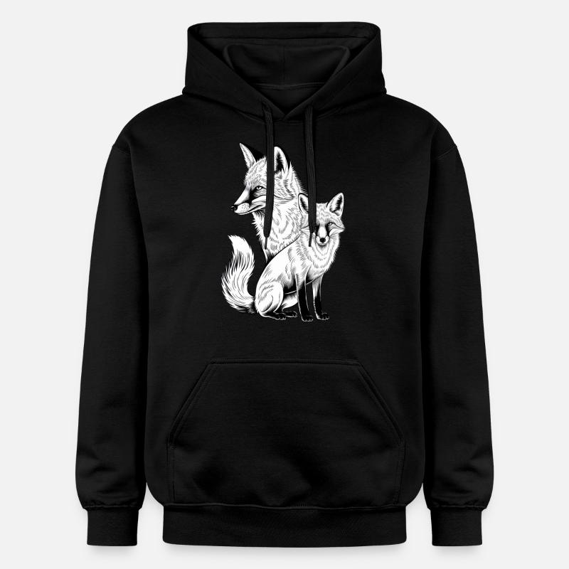 Renard - Sweat à capuche Softstyle® Gildan Unisexe - noir