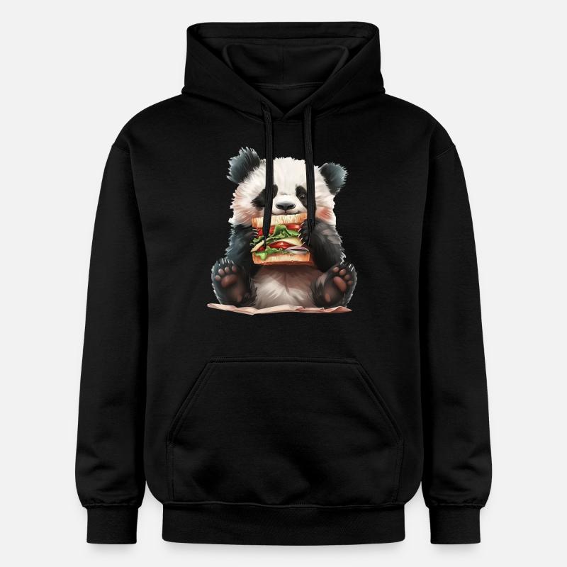 Panda - Sweat à capuche Softstyle® Gildan Unisexe - noir