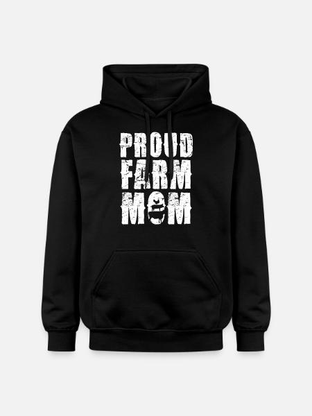 Proud Farm Mama Statement - Gildan Unisex Softstyle® Midweight Hoodie - black