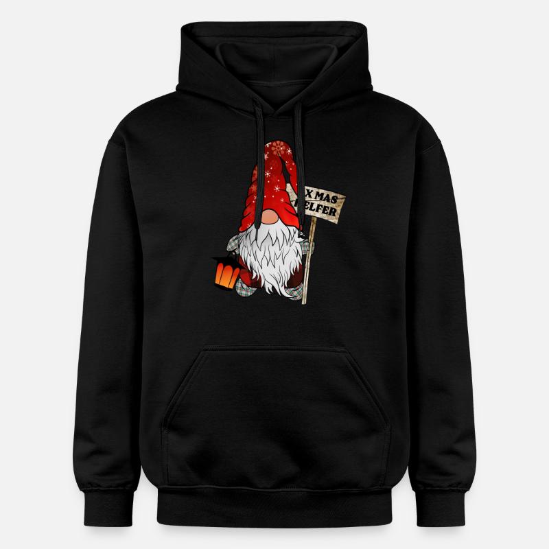 Helper Gnome Gnome de Noël - Sweat à capuche Softstyle® Gildan Unisexe - noir