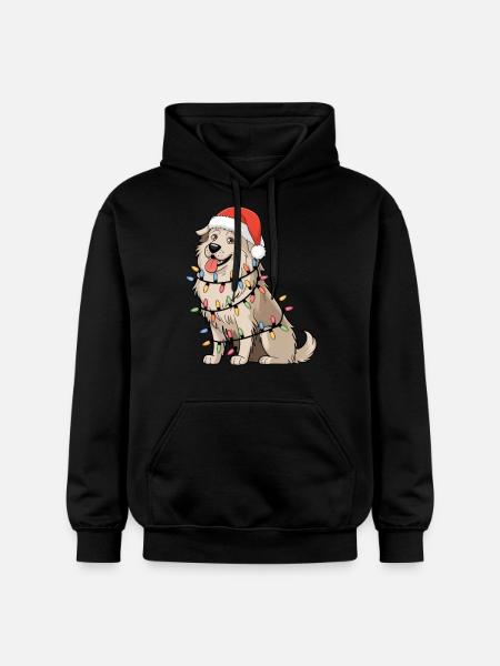 Fantastisk Pyrenæerne Julelys Julehunde Gaver - Gildan Softstyle® Midweight unisex-hoodie - sort