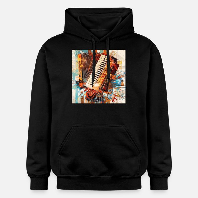 Accordéon - Sweat à capuche Softstyle® Gildan Unisexe - noir