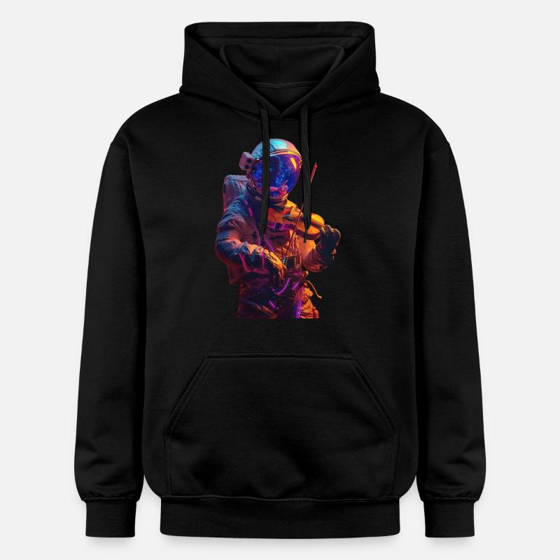 Violon astronaute - Sweat à capuche Softstyle® Gildan Unisexe - noir