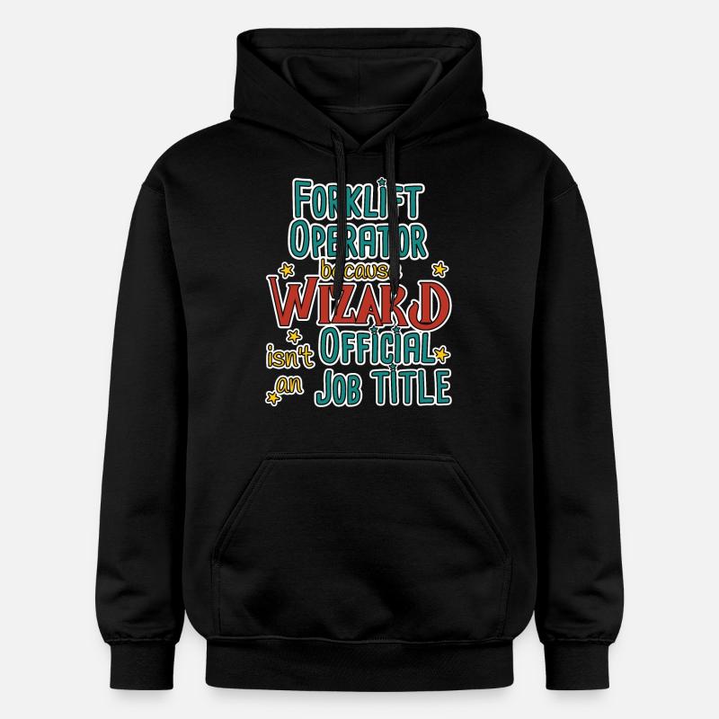 Forklift Operator Wizard - Gildan Unisex Softstyle® Midweight Hoodie - Schwarz