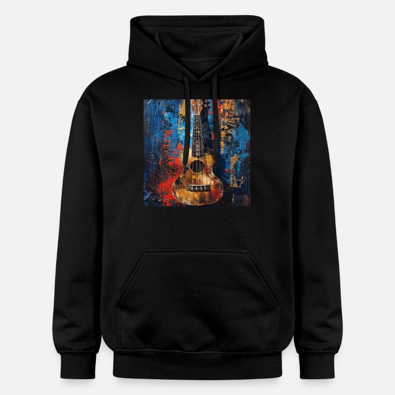 Ukulélé - Sweat à capuche Softstyle® Gildan Unisexe - noir