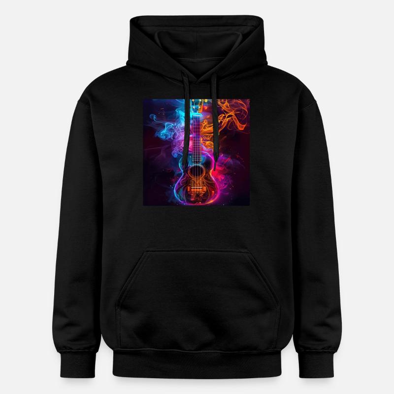 Ukulélé - Sweat à capuche Softstyle® Gildan Unisexe - noir