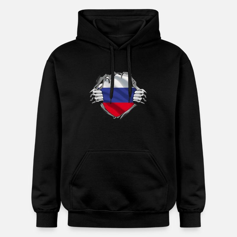 Dévoilement du drapeau russe - Sweat à capuche Softstyle® Gildan Unisexe - noir
