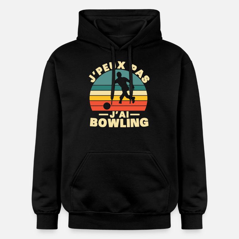 Je Peux Pas J'ai Bowling - Sweat à capuche Softstyle® Gildan Unisexe - noir