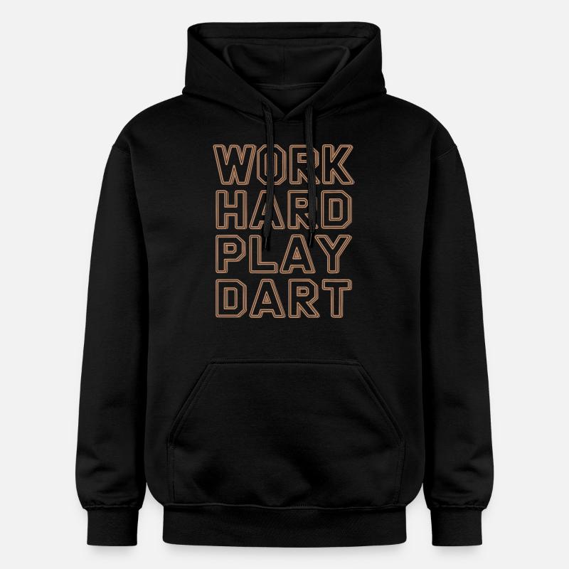 Travailler dur Jeu Fléchettes Fléchettes - Sweat à capuche Softstyle® Gildan Unisexe - noir