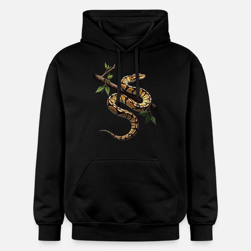 Königspython Schlangen Liebhaber Terrarium Python - Gildan Unisex Softstyle® Midweight Hoodie - Schwarz