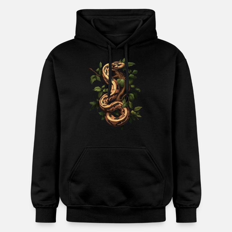 Königspython Schlangen Liebhaber Terrarium Python - Gildan Unisex Softstyle® Midweight Hoodie - Schwarz