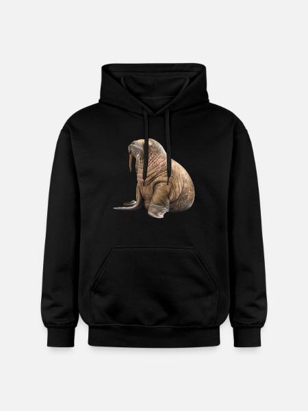 Walross - Gildan Unisex Softstyle® Midweight Hoodie - Schwarz