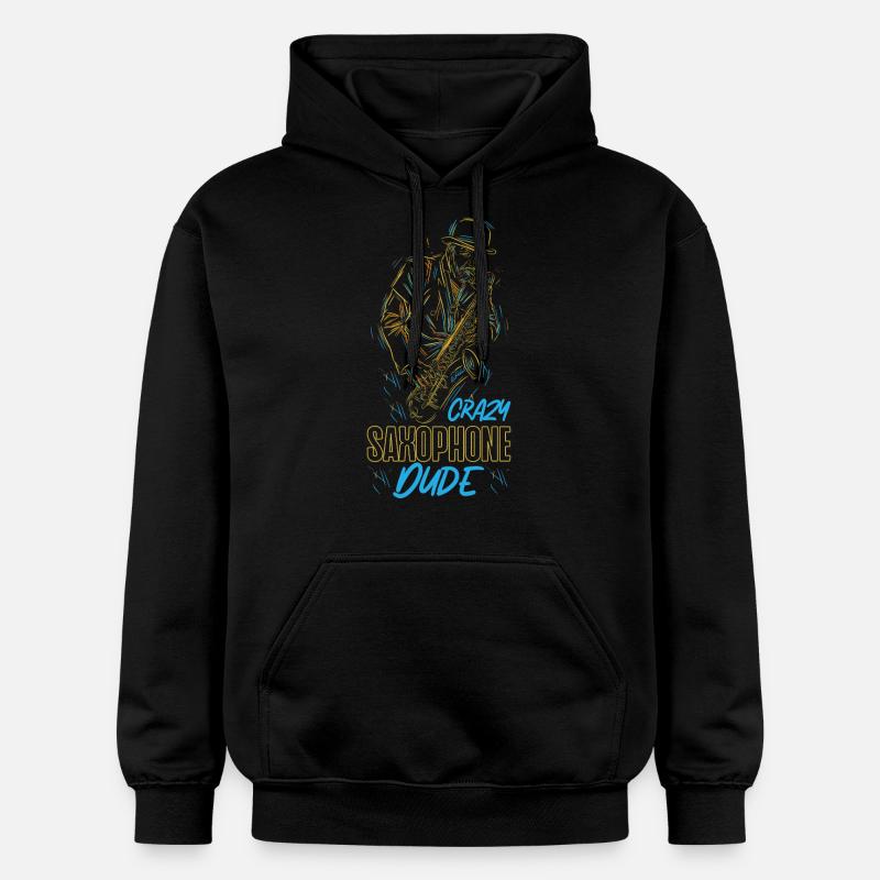 Saxophone Crazy Saxophone Dude - Sweat à capuche Softstyle® Gildan Unisexe - noir