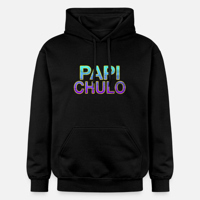 Papi Chulo - Lettrage élégant - Sweat à capuche Softstyle® Gildan Unisexe - noir