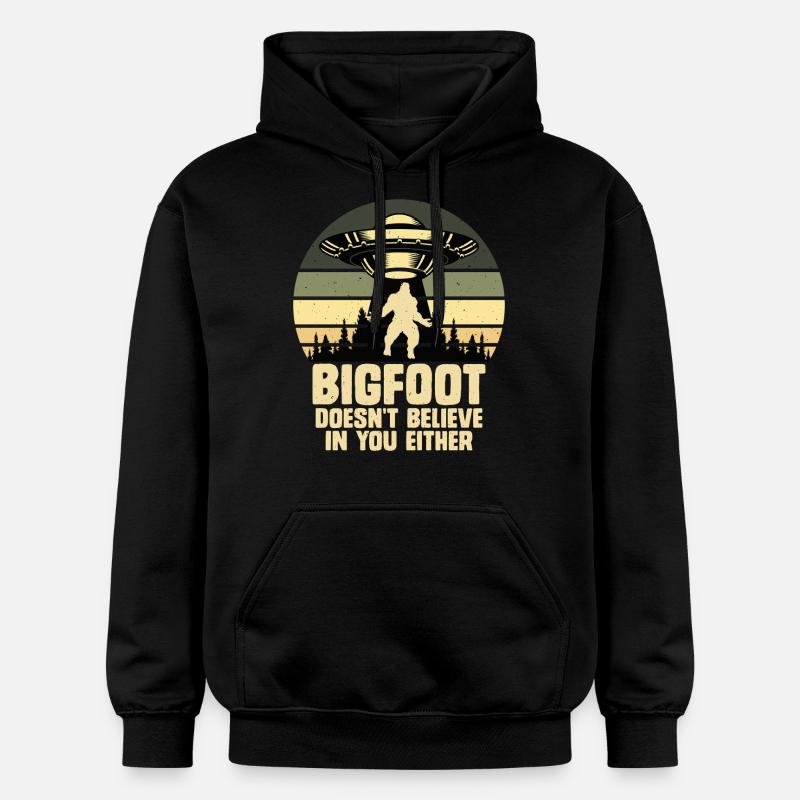 OVNI Bigfoot Yeti Sasquatch - Sweat à capuche Softstyle® Gildan Unisexe - noir