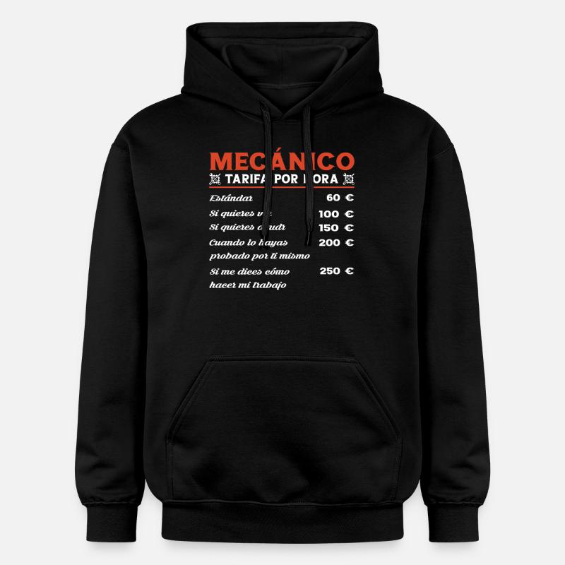 Mécanicien Garage à l’heure - Sweat à capuche Softstyle® Gildan Unisexe - noir