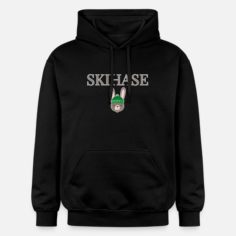 Ski Bunny Lapin d’hiver - Sweat à capuche Softstyle® Gildan Unisexe - noir