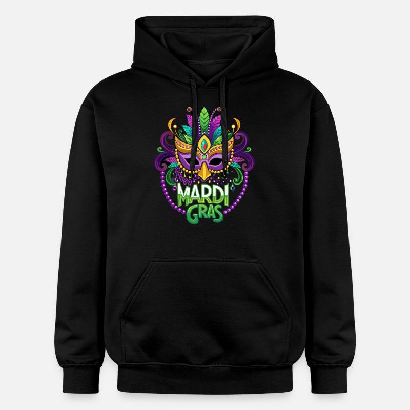 Mardi Gras - Carnaval - Masque - Cadeau - Sweat à capuche Softstyle® Gildan Unisexe - noir