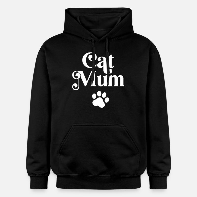 Maman chat - Sweat à capuche Softstyle® Gildan Unisexe - noir