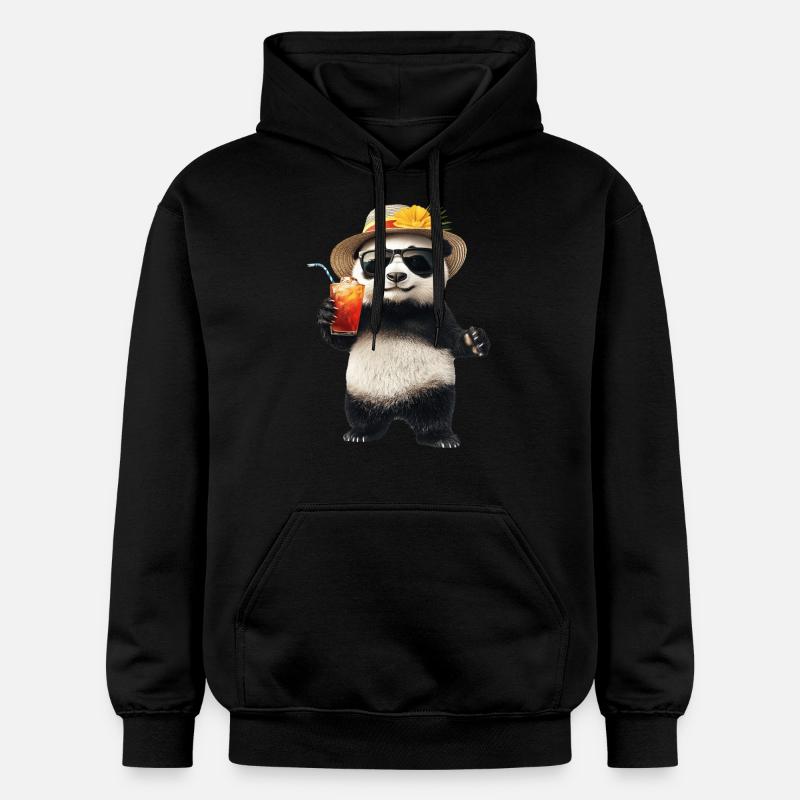 Panda - Gildan Unisex Softstyle® Midweight Hoodie - Schwarz