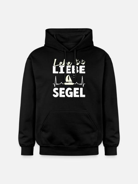 Live Love Sailing Skipper Kaptajn Sejlads & Sejlads - Gildan Softstyle® Midweight unisex-hoodie - sort