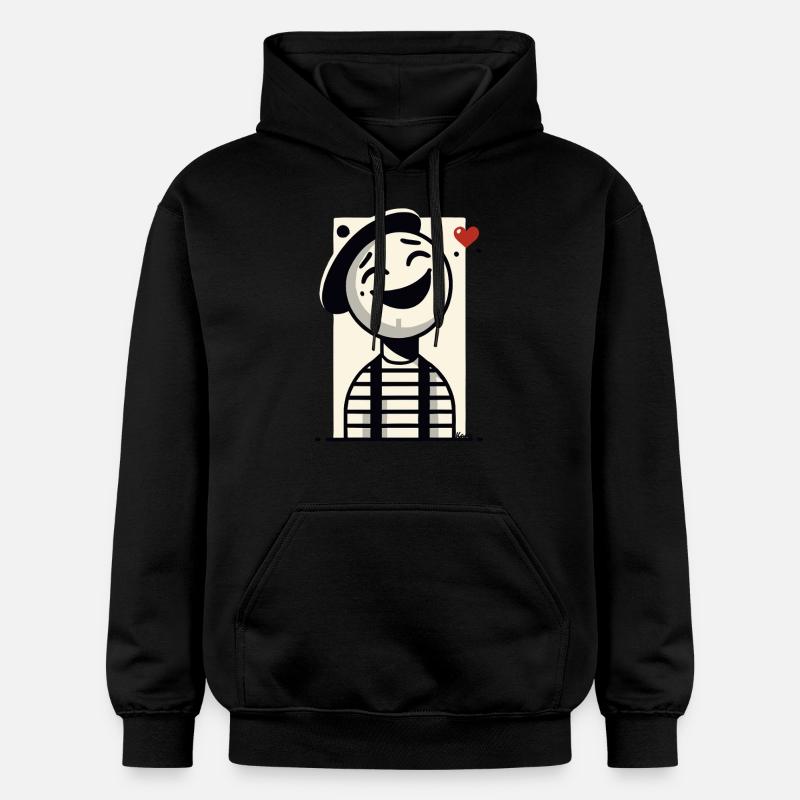 Franz, la pantomime amoureuse - Sweat à capuche Softstyle® Gildan Unisexe - noir