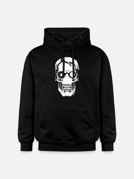 Cyber Skull – Futuristic Skull - Gildan Unisex Softstyle® Midweight Hoodie - black