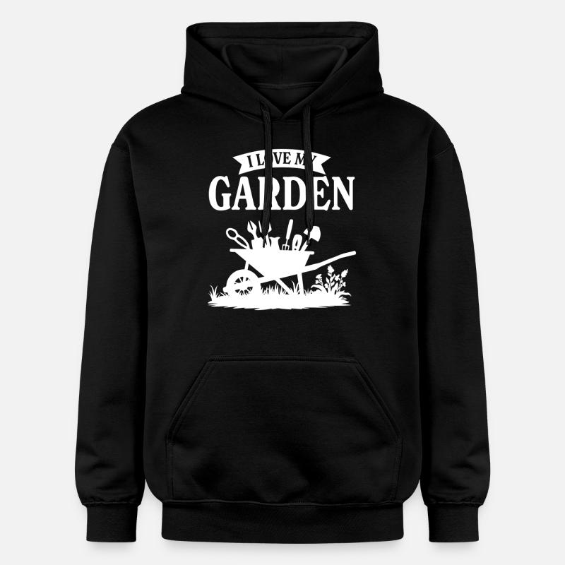 J’adore mon jardin - Sweat à capuche Softstyle® Gildan Unisexe - noir