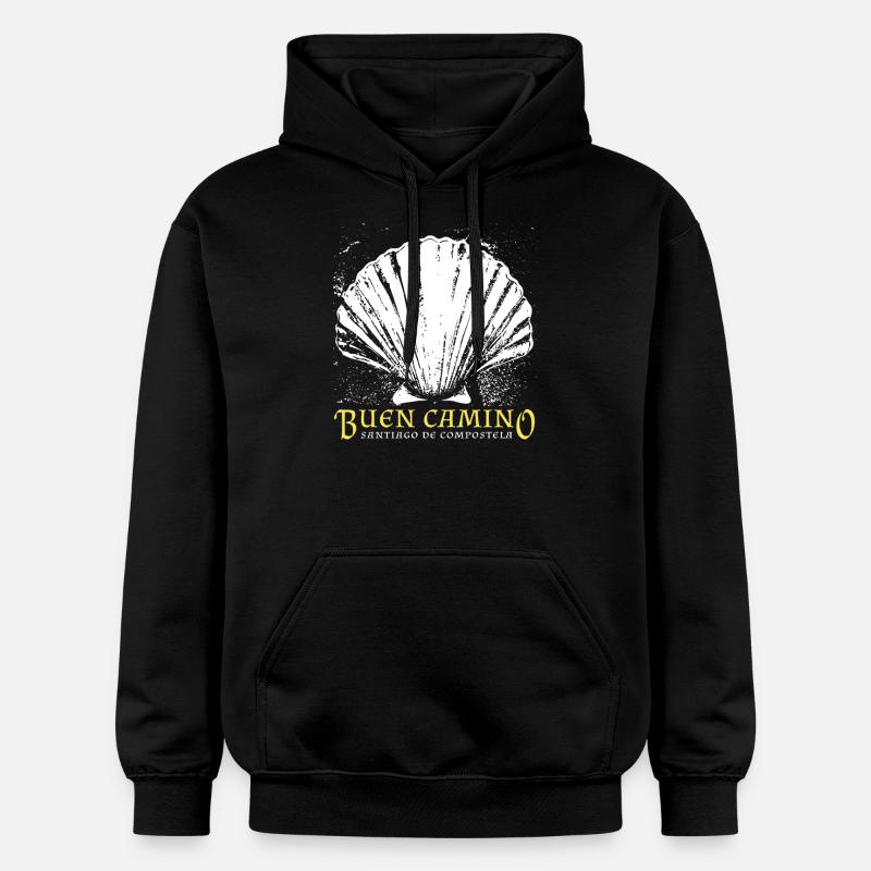Buen Camino, coquille Saint-Jacques-de-Compostelle - Sweat à capuche Softstyle® Gildan Unisexe - noir