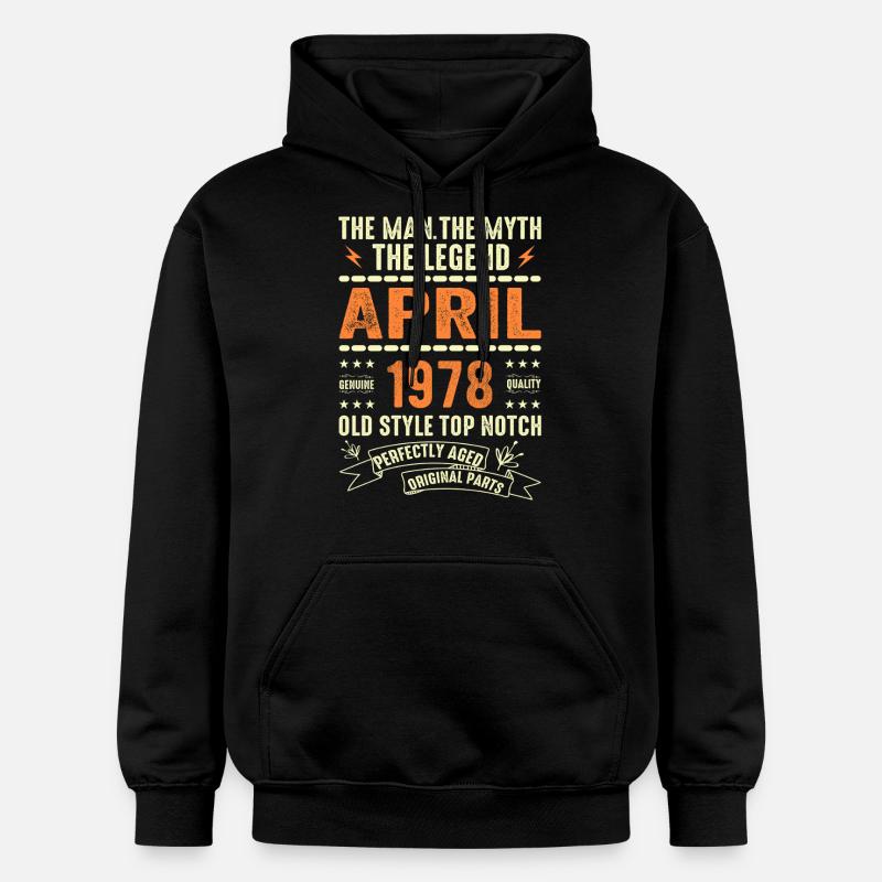 AVRIL 1978, AVRIL 1978 - Sweat à capuche Softstyle® Gildan Unisexe - noir