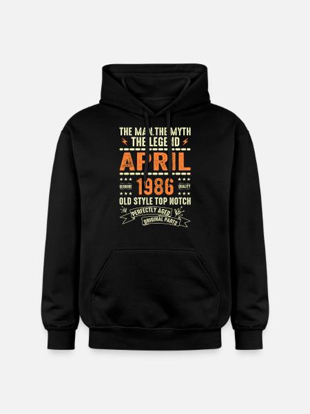 APRIL 1986, APRIL 1986 - Gildan Unisex Softstyle® Midweight Hoodie - black