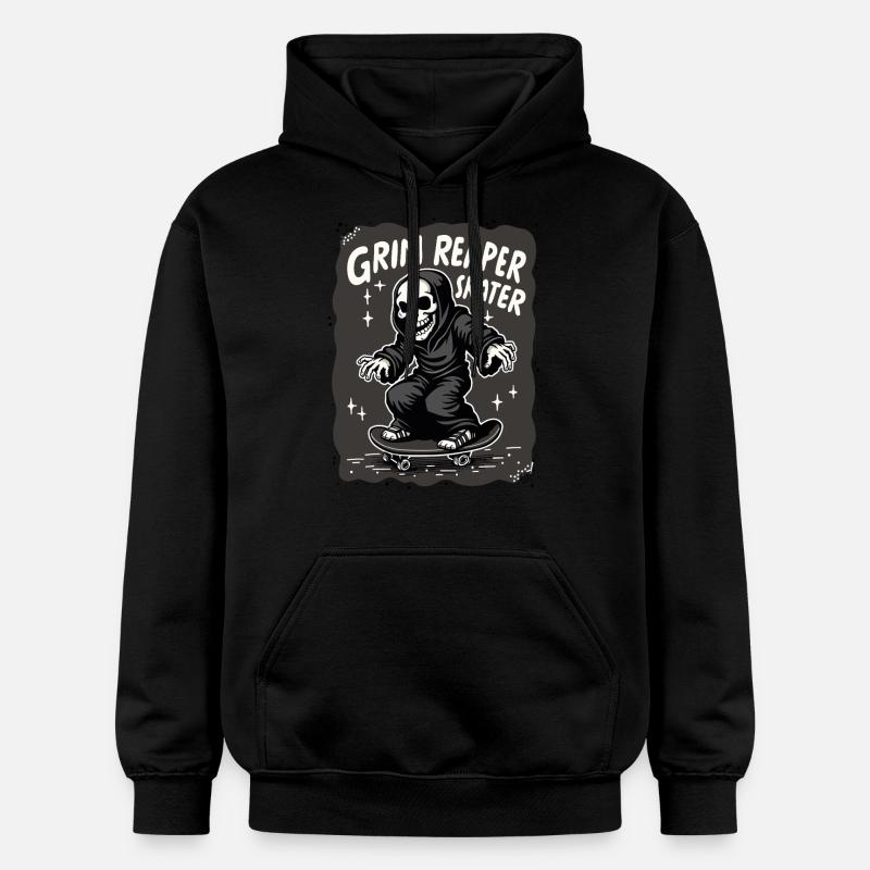 Skateboard Sensenmann – Style Grim Reaper - Sweat à capuche Softstyle® Gildan Unisexe - noir